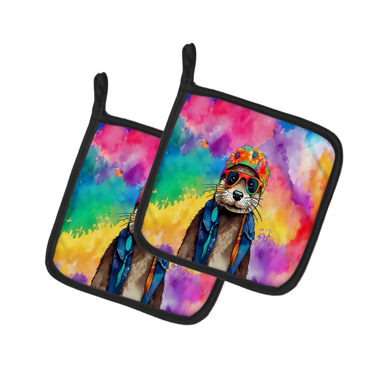 Edge Collections - 7.5" x 7.5" - Multicolor - Stylish Pair of Guinea Pig Holders for Kitchen - 2 Piece